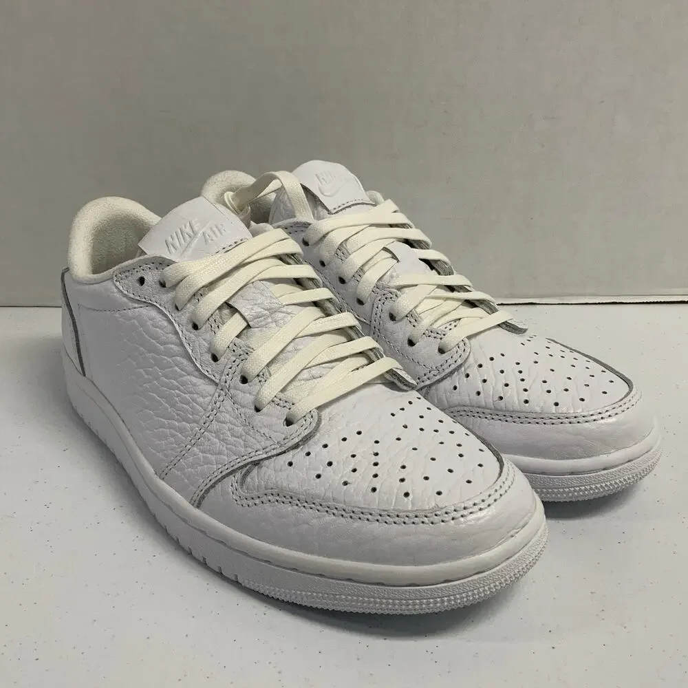 Air Jordan 1 Retro Swooshless Low Triple White 872782 100 Size 8 Men Leather